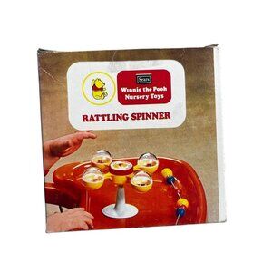 Vintage Sears Winnie The Pooh Nursery Toys Rattling Spinner
